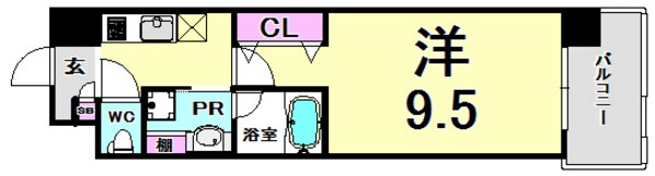 ヘスティア神戸の物件間取画像